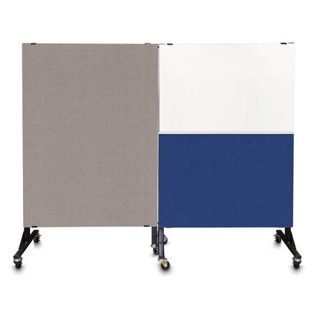 United Visual Products Sliding Door Indoor Enclosed Corkboard, 4, UV9001ACS-WHITE-CINNABA UV9001ACS-WHITE-CINNABA